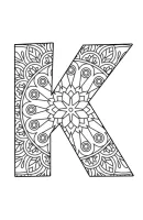 Alfabet mandala kleurplaat 11